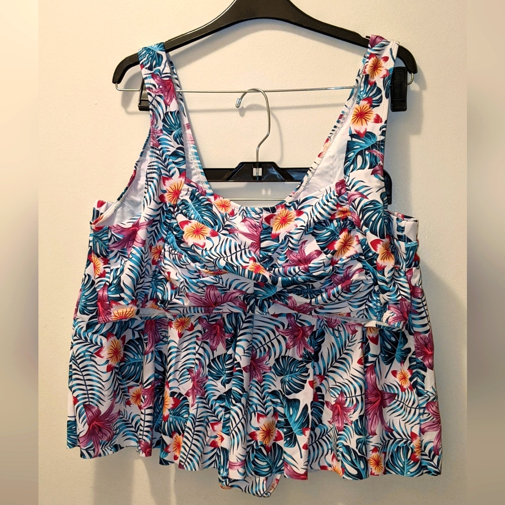 Shein 4X Floral Print Bikini with Skirted Bottoms